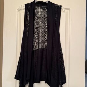 AB Studio Black Lace Cardigan